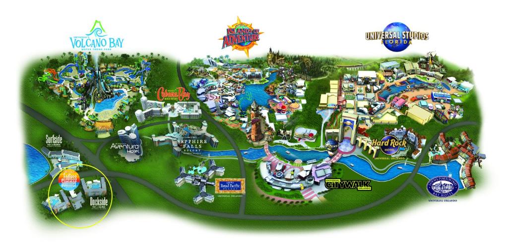 Mapa - Endless Summer Resort – Dockside Inn and Suites